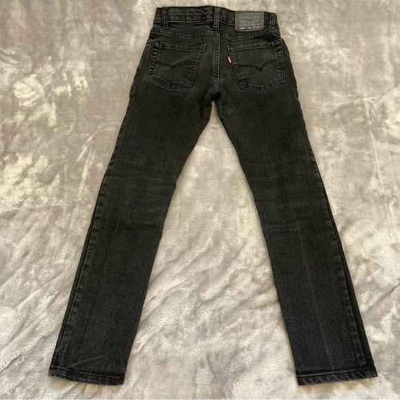 Levi's 510 Skinny Black Zip Up Jeans Adjustable Waist Size 12 Regular 26 x 26 - Picture 4 of 11